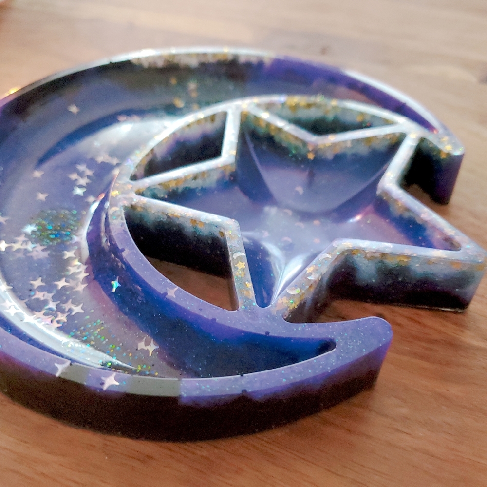 Magician Tarot Blue star Catch All Tray moon star blue pure